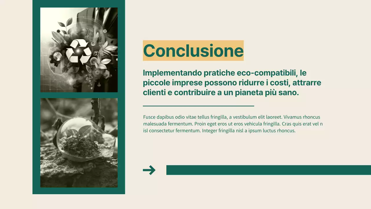 Verde e giallo Strategia di soluzioni sostenibili per le imprese semplici