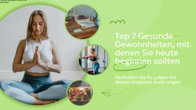 Grüner und weißer Leitfaden für moderne gesunde Lebensgewohnheiten