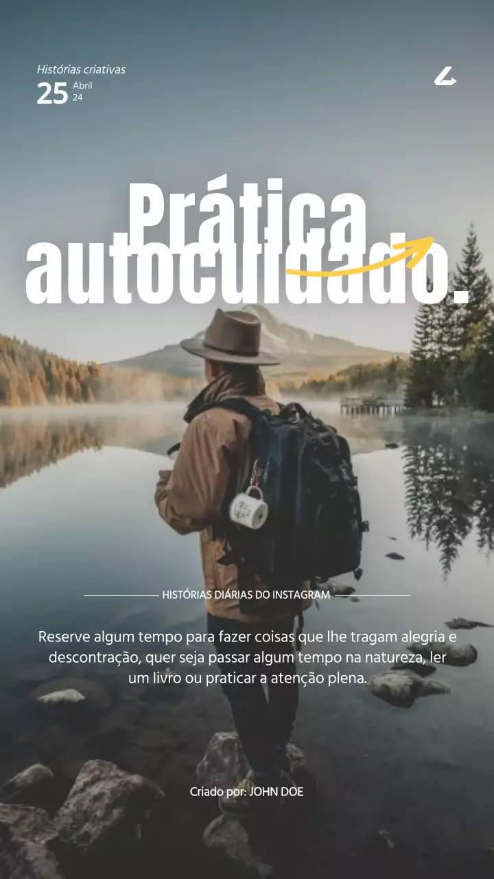 Citação tipográfica moderna branca Palavras motivacionais de positividade para a saúde mental Autocrescimento