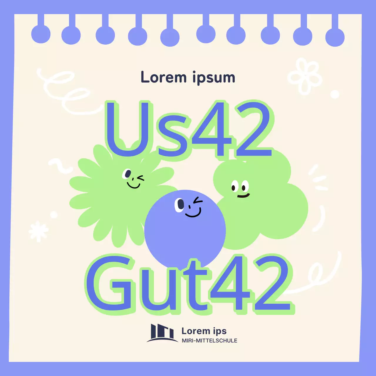 Werben Sie für Ihre violette und chartreuse Love Your Friends Week-Veranstaltung