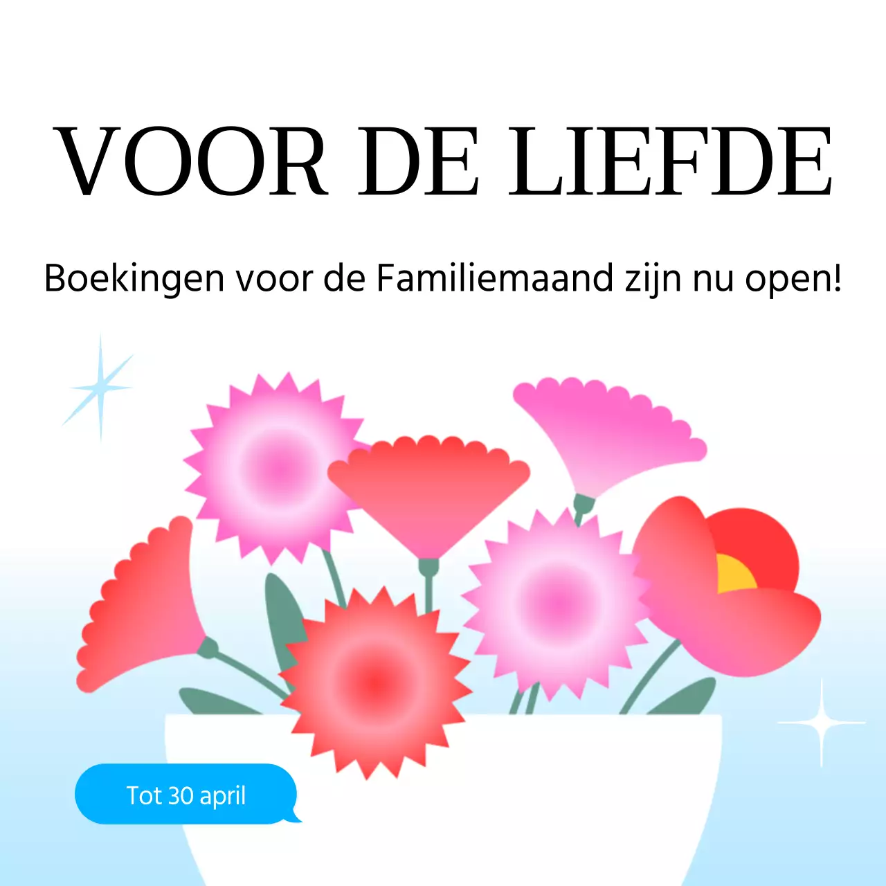 Promoot een moderne feed voor sociale-mediamarketing in lichtblauw en rood