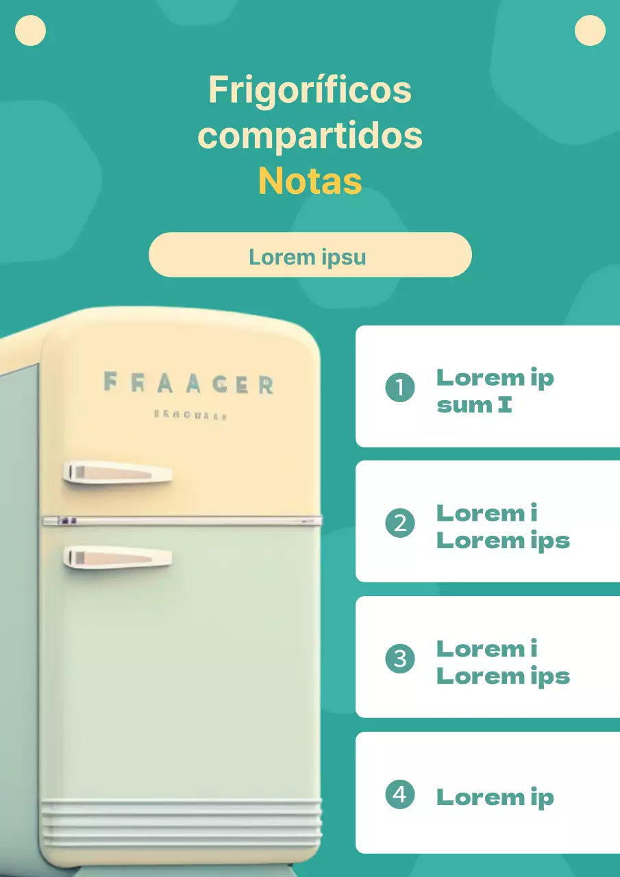 Anunciamos un moderno frigorífico comunitario en color menta y marfil