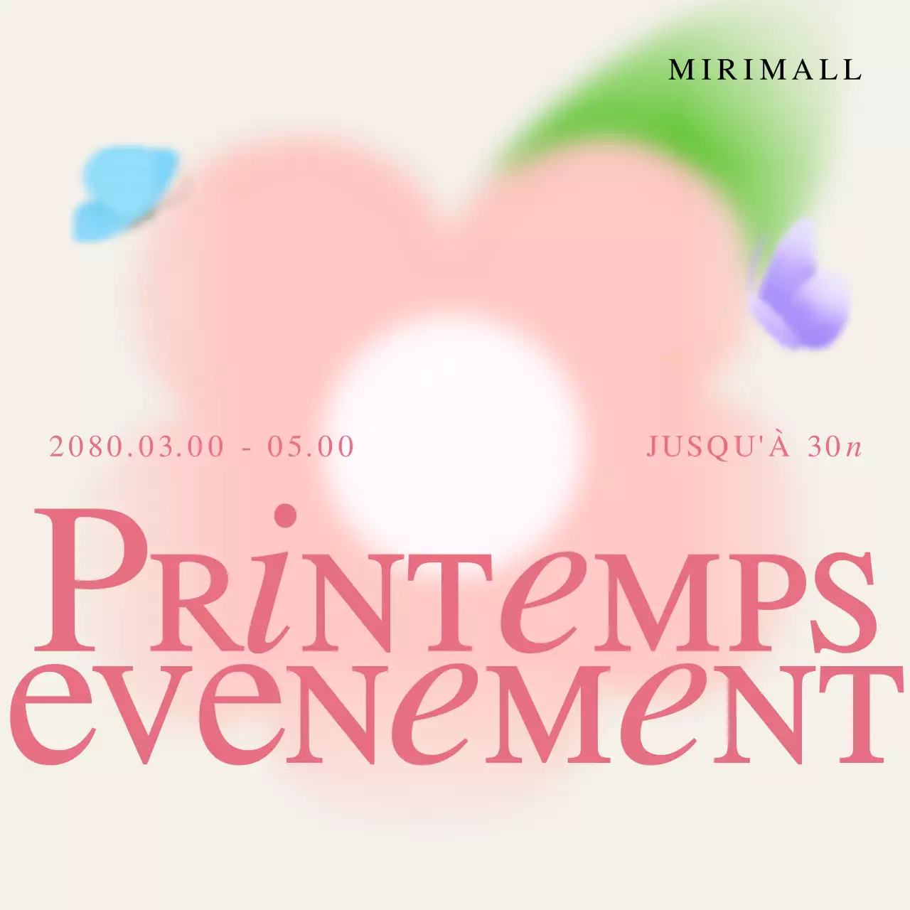 Promouvoir les soldes de printemps avec le beige et le rose en vogue