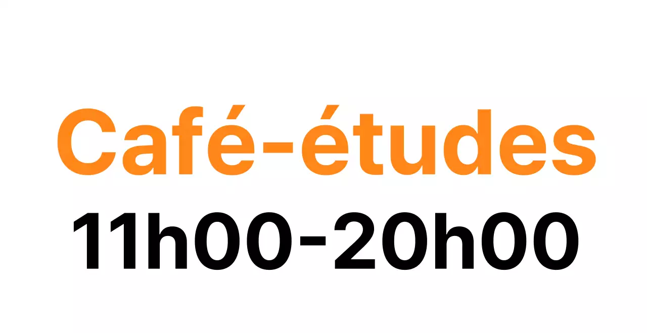 Logo d'un café d'étude et d'une salle de lecture dans une police de caractères arrondie