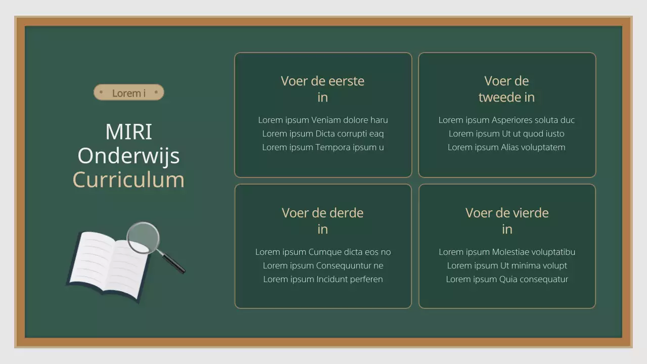 Een eenvoudige, abstracte schoolprospectus