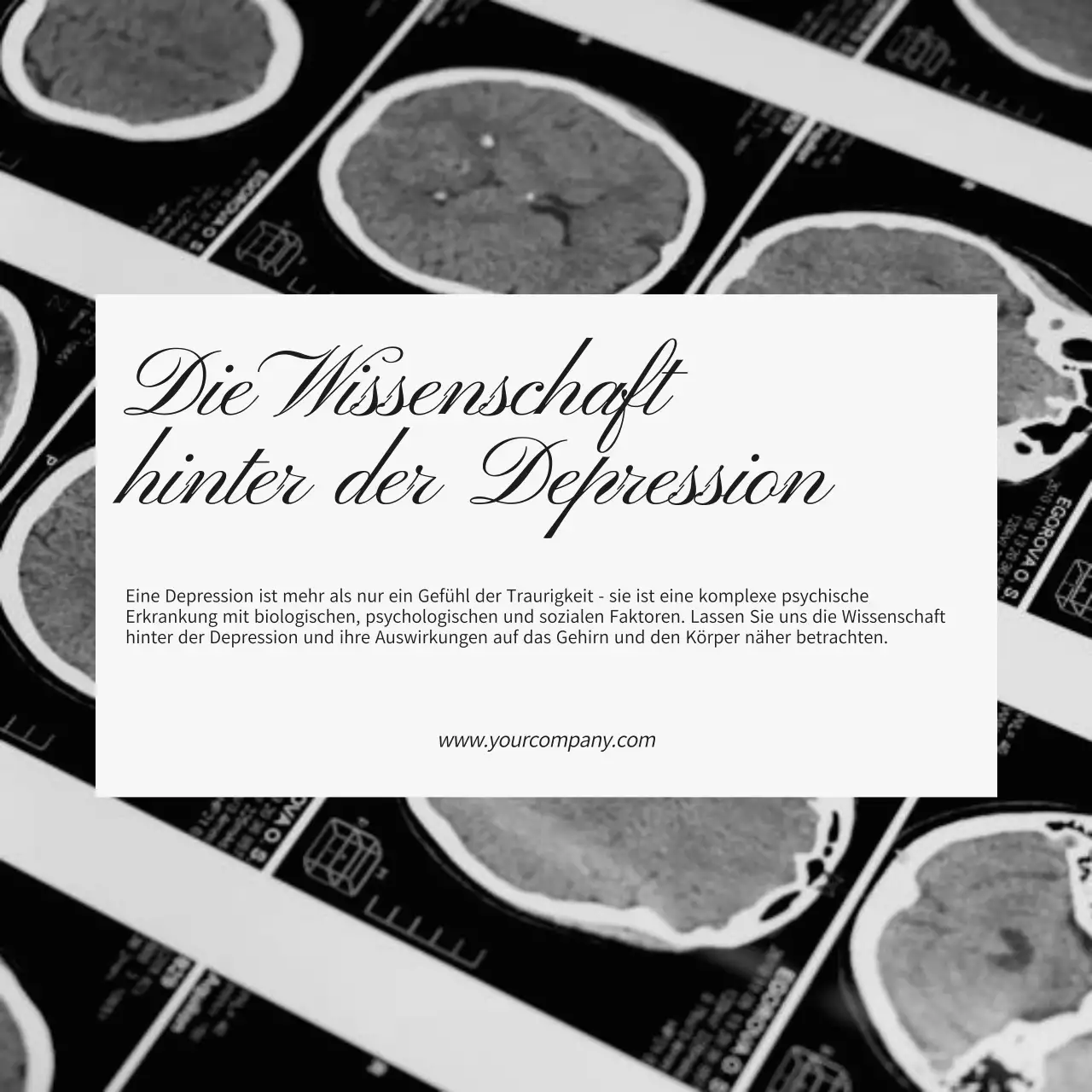 Schwarz und Weiß Trendy Mental Care Blog Promotion