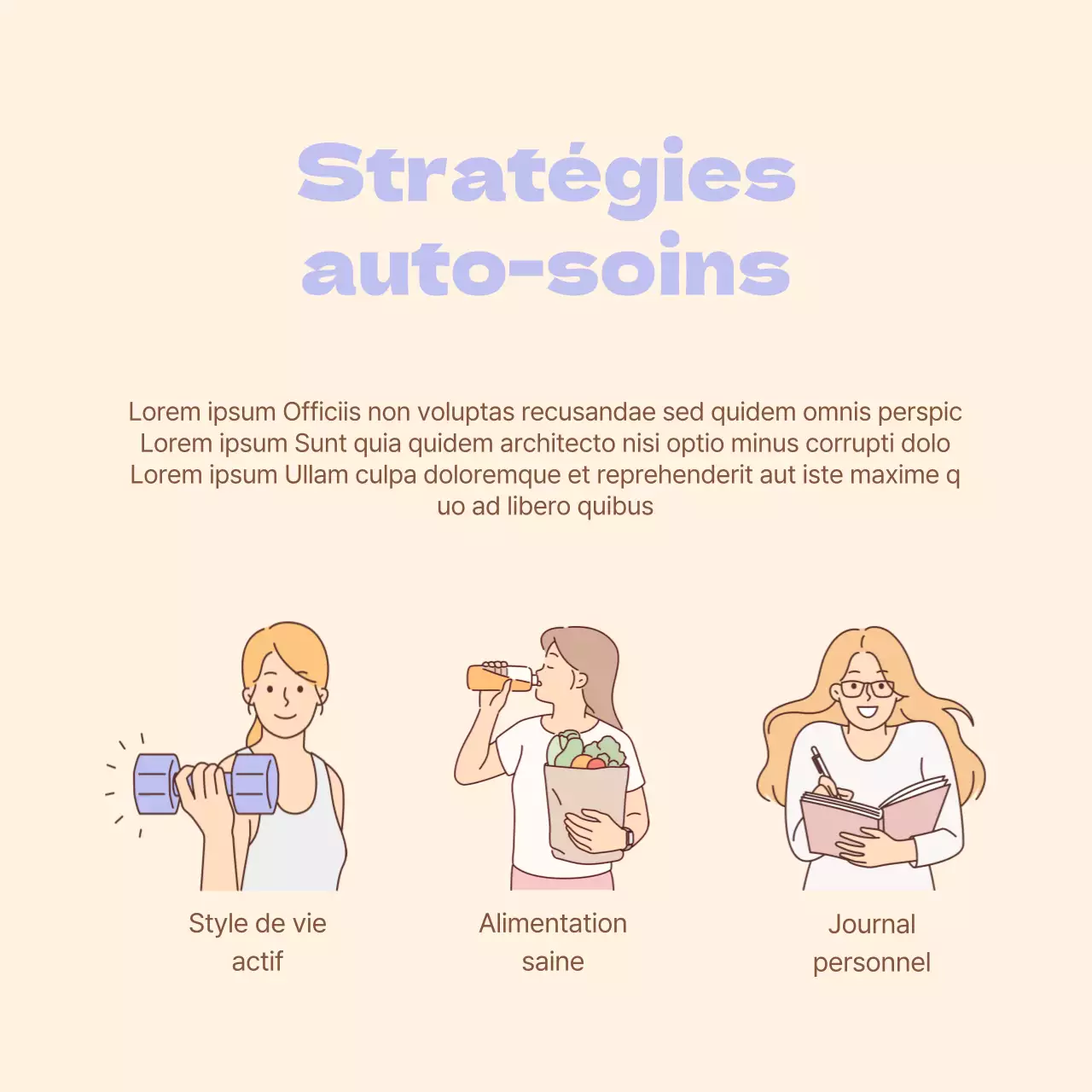 Croissance personnelle de base en beige