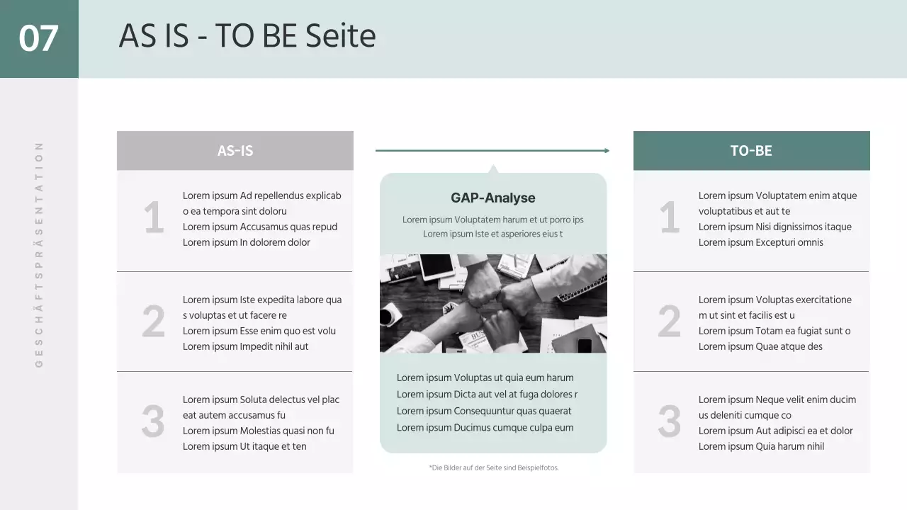 Ein einfacher Geschäftsbericht in Grün und Weiß