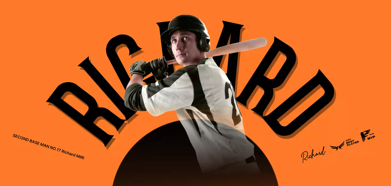 Sports design with bold titles and player photos