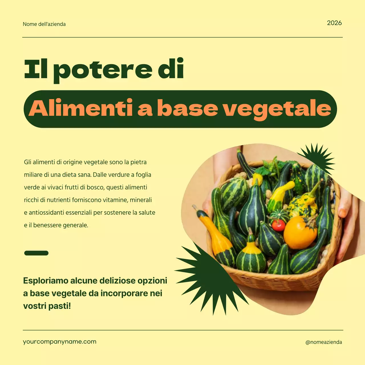 Verde Giallo Geometrico Istruzioni per una dieta alimentare sana