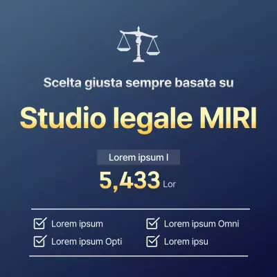 Una semplice promozione dello studio legale in blu e oro