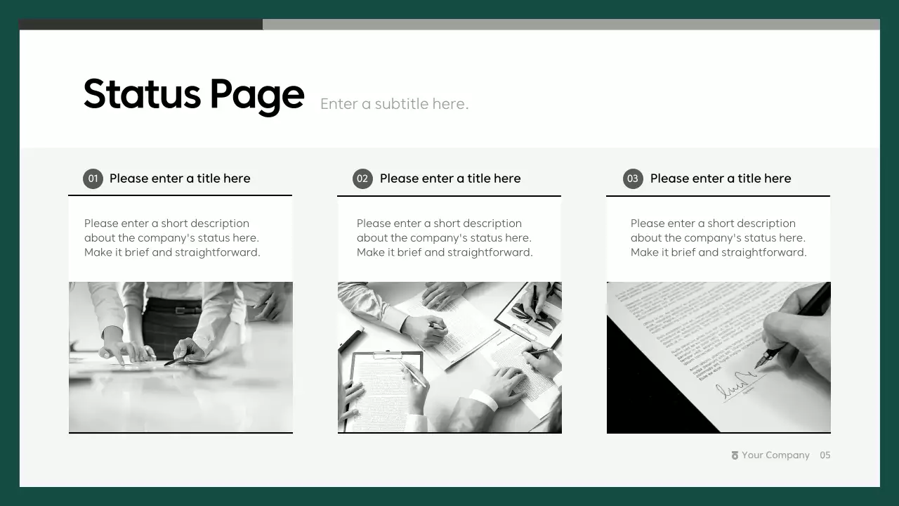그린 모던 비즈니스 프레젠테이션