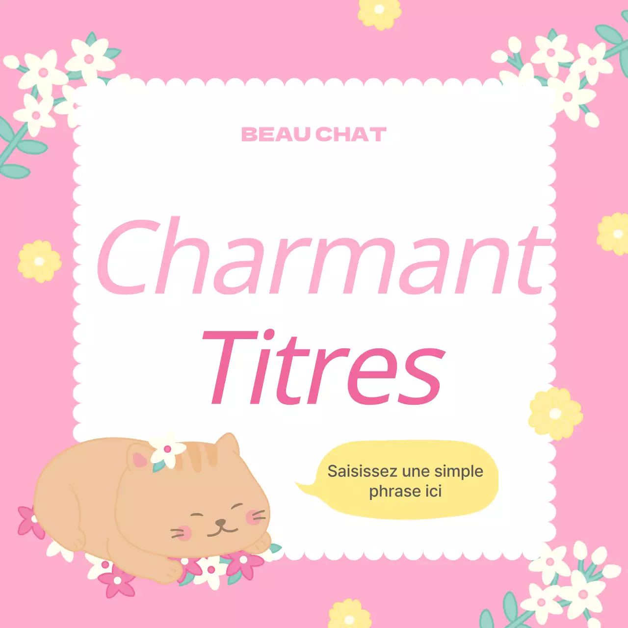 Bloc-notes chat mignon en bleu clair et rose