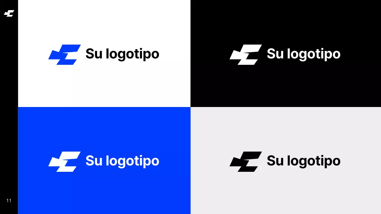 Blanco Azul Negrita Tono frío Limpio Directrices de identidad de marca Instrucciones