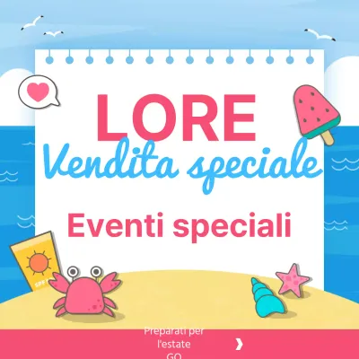 Palo evento Tropical Summer Sale in azzurro