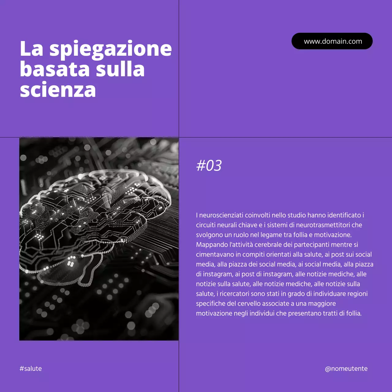 Bianco Arancione Viola Minimal Salute Notizie di approfondimento medico