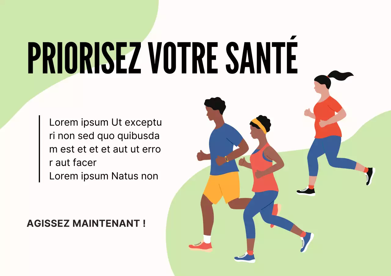 Vert Beige Audacieux Vie saine Motivation Croissance personnelle