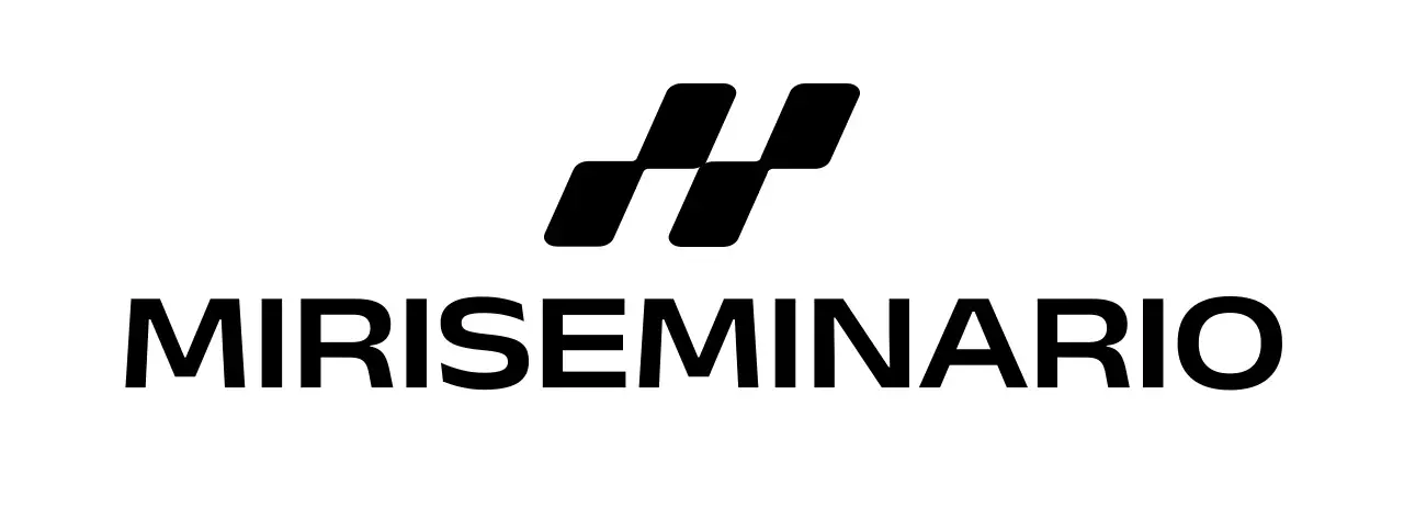 Seminario aziendale semplice con logo illustrativo quadrato inclinato