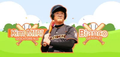 Arancione e verde campo da baseball illustrazione concetto di tifo