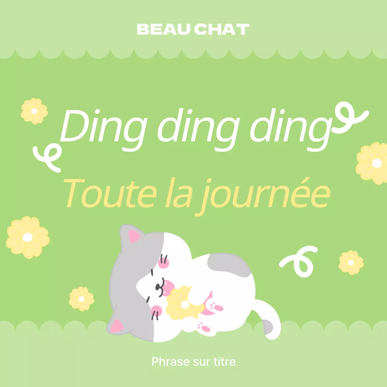 Bloc-notes chat mignon en bleu clair et rose