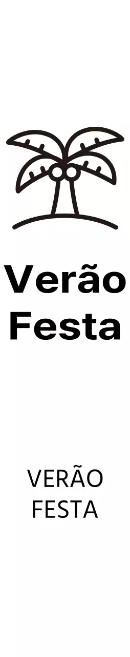 Um festival de verão alegre com ilustrações de palmeiras