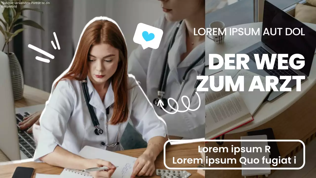 Weiß und Blau Modern Medical Student Vlog Video