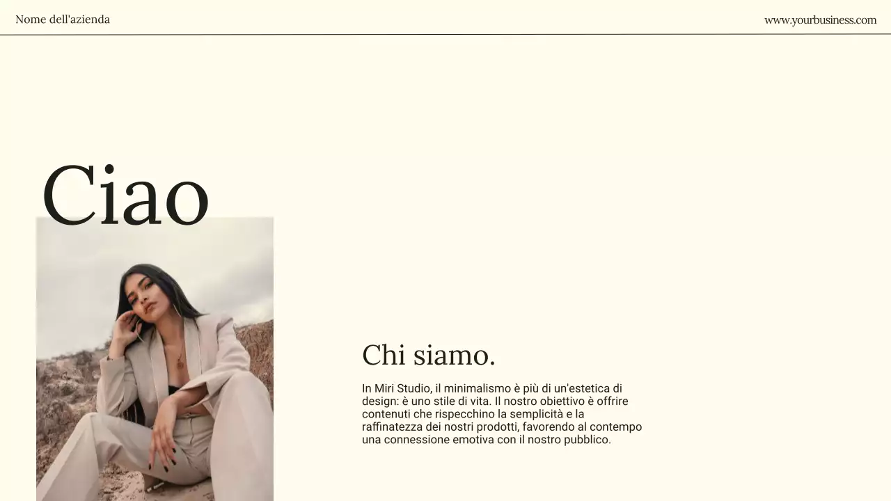 Introduzione dell'azienda Beige Minimal Business