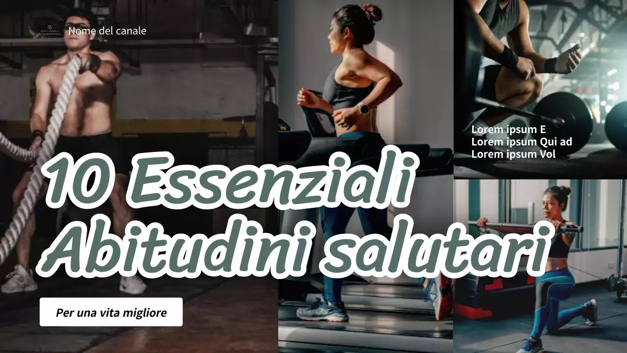 Bianco e nero Semplici abitudini salutari Consigli Youtube Thumbnail Video