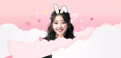 Mercancía de famosos con chicas y bonitas ilustraciones y fondos degradados