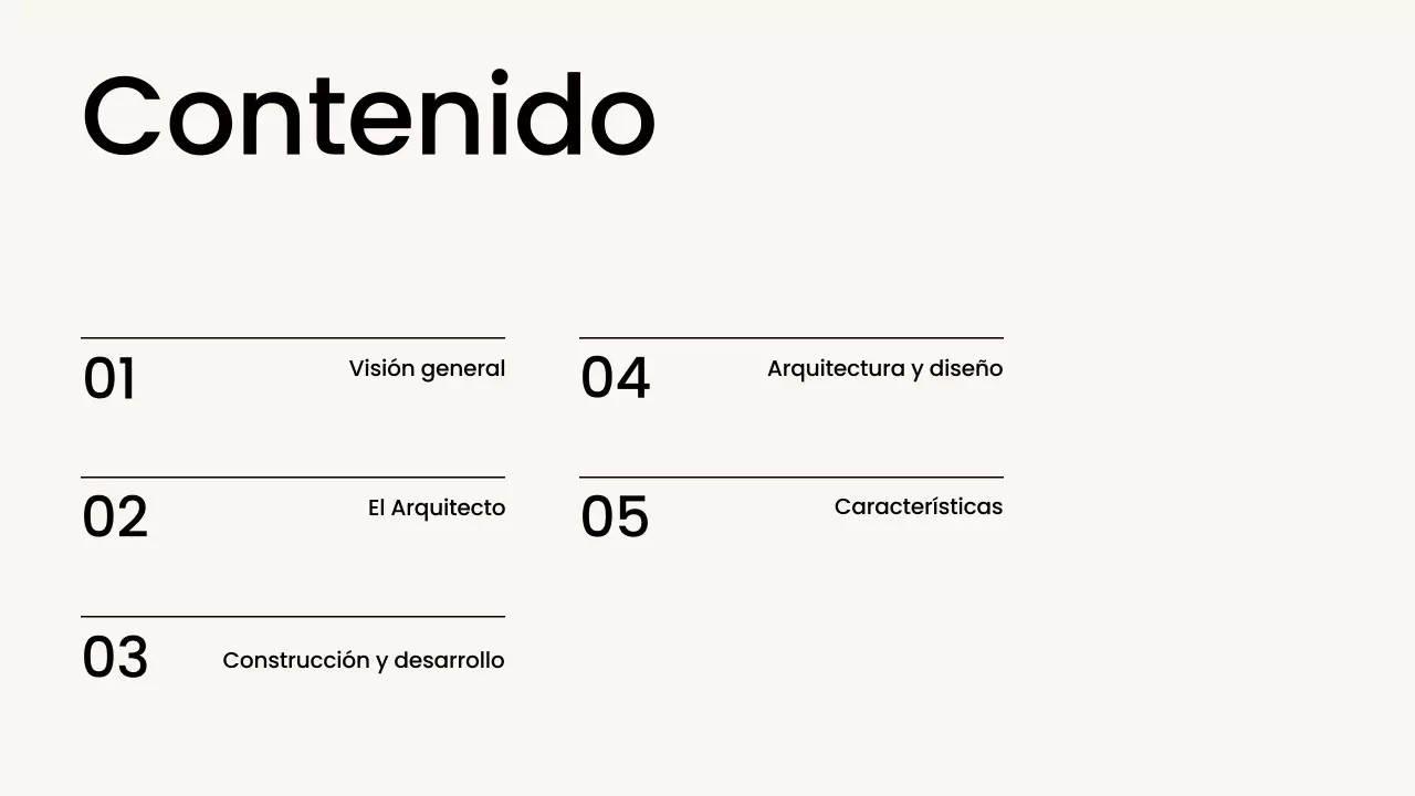 Informe arquitectónico minimalista en blanco y negro