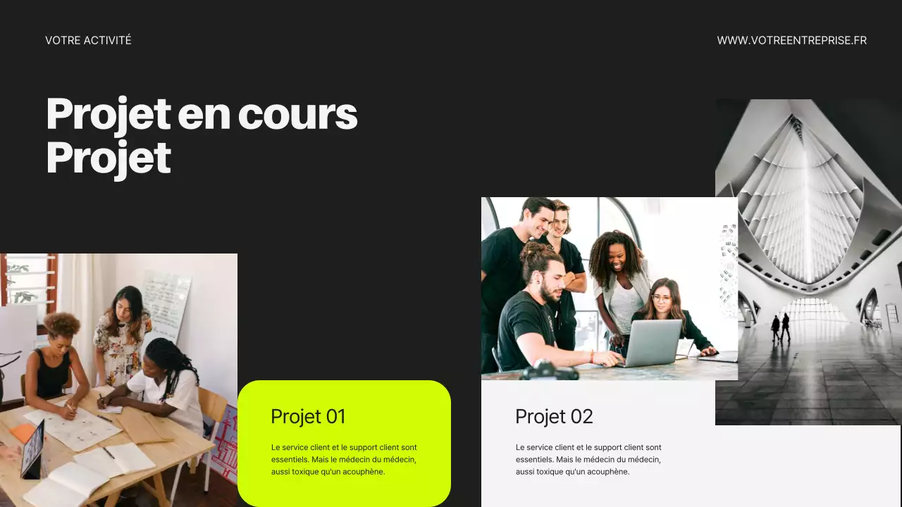 Néon et noir Introduction moderne aux affaires