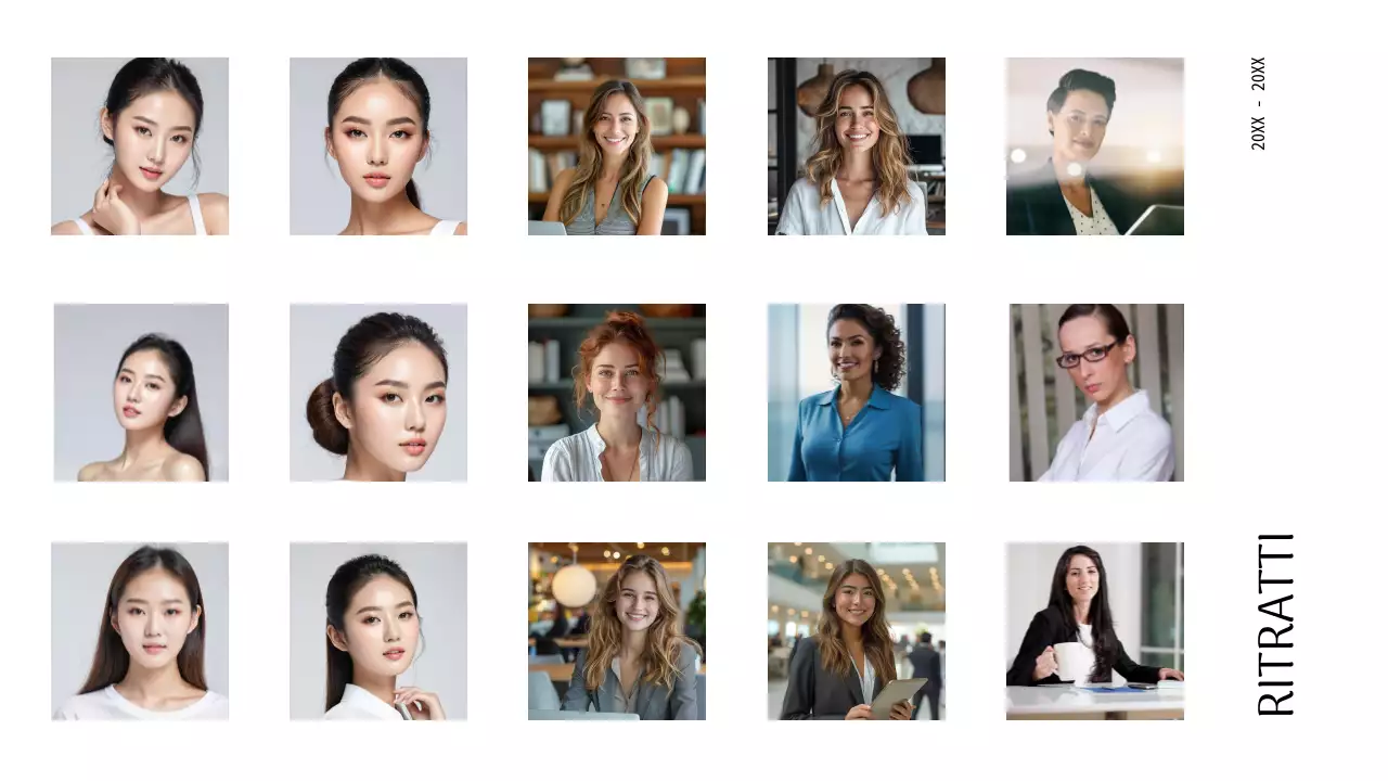 Portafoglio di presentazione del fotografo moderno in bianco e nero