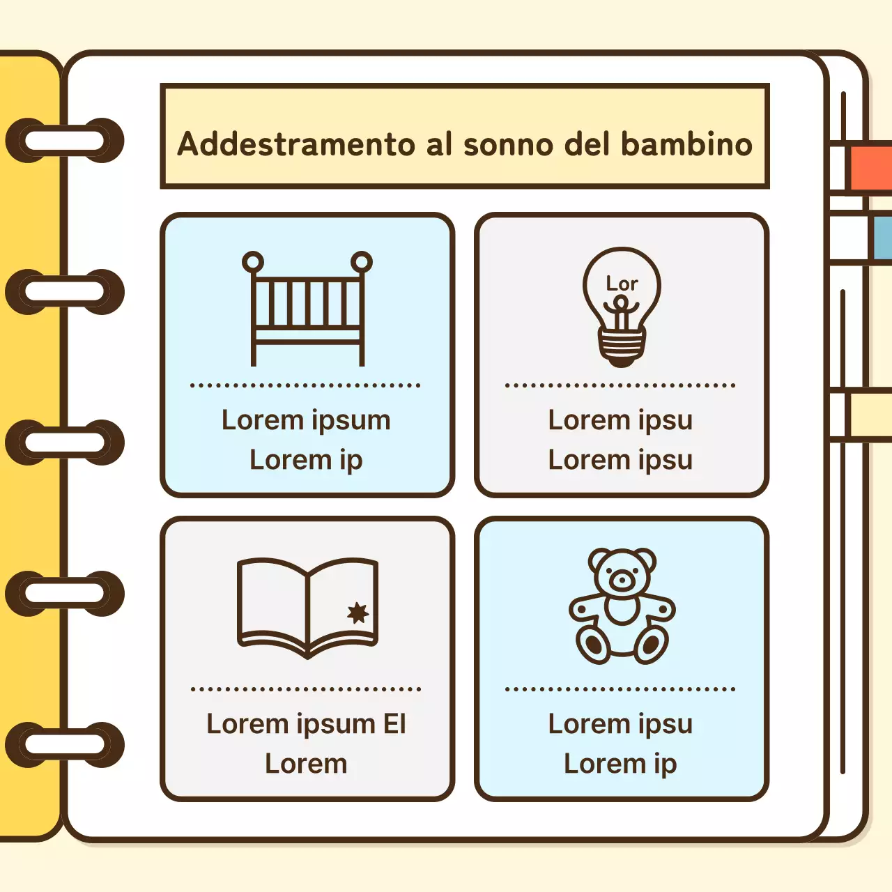 Tutto sulla genitorialità con il bambino giallo e arancione