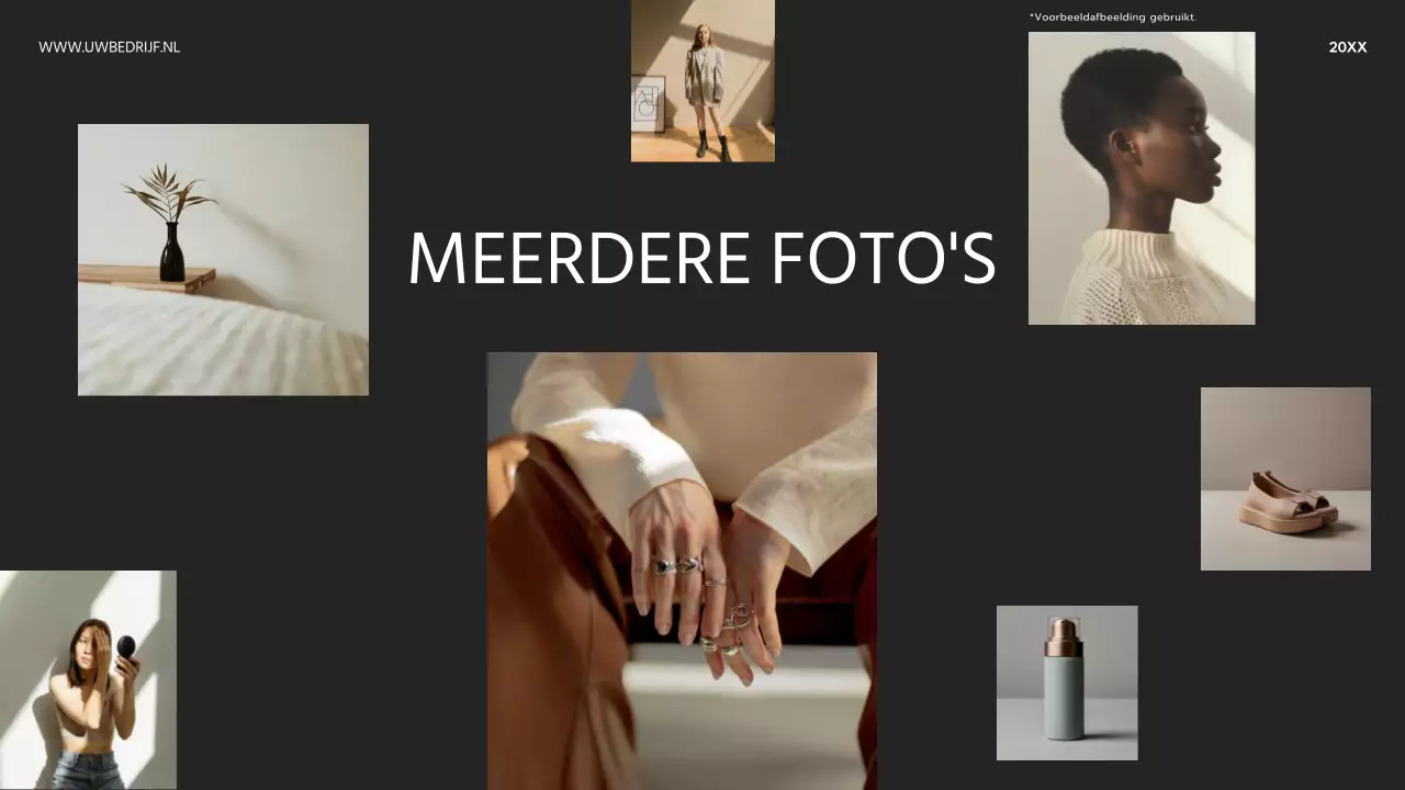 Zwart-wit moderne fotocollage advertentie