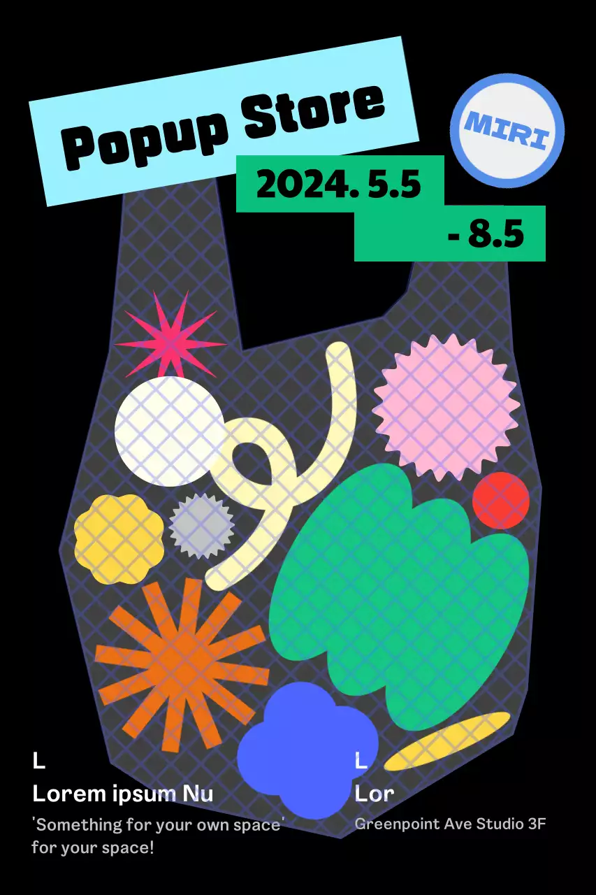 Promote your pop-up store with a cart full of items