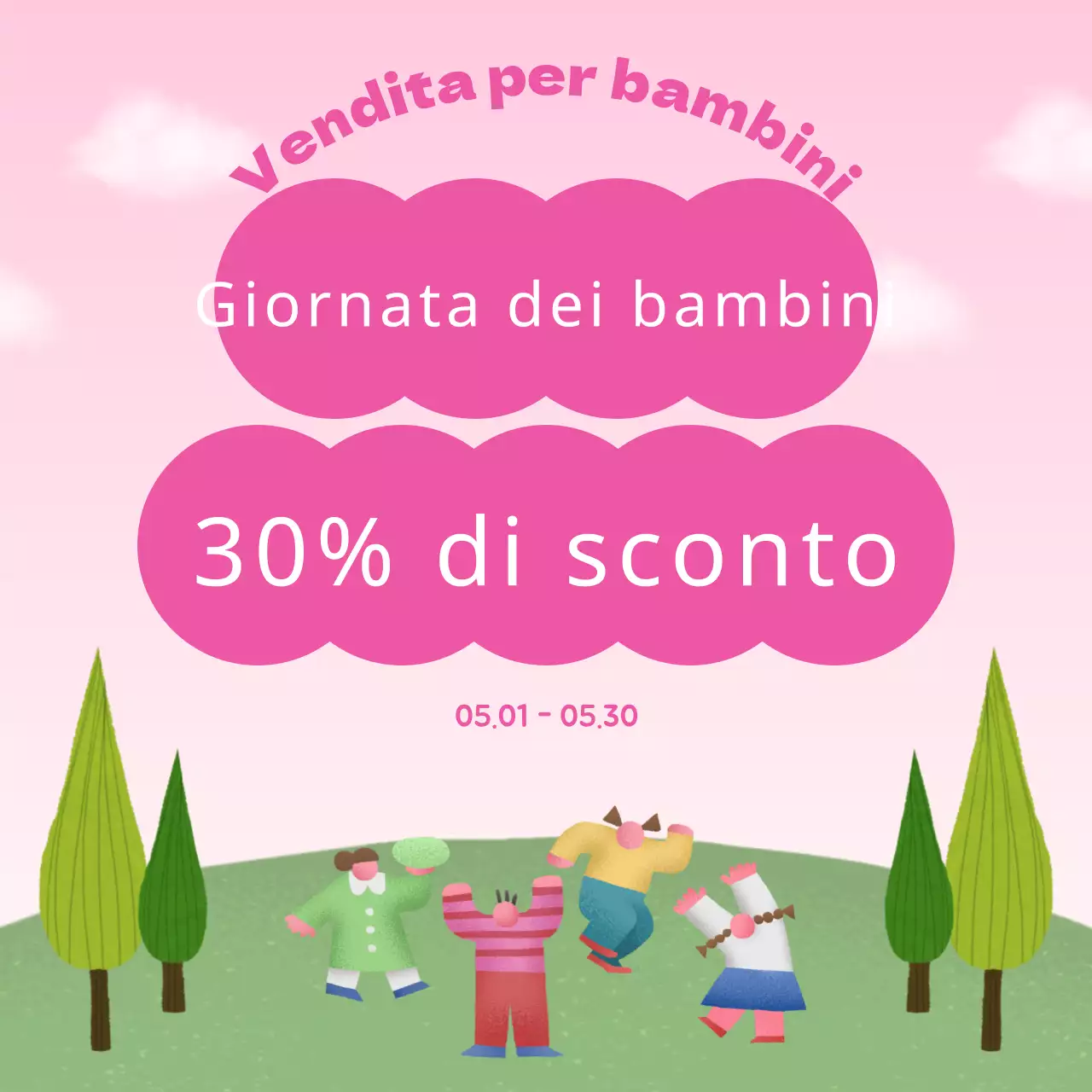 Promuovere la giornata dei bambini in rosa e bianco