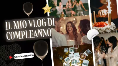 Oro nero Elegante Lusso Il mio compleanno Vlog