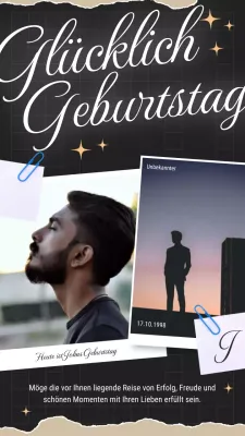 Schwarzer klassischer altmodischer Gruß Happy Birthday