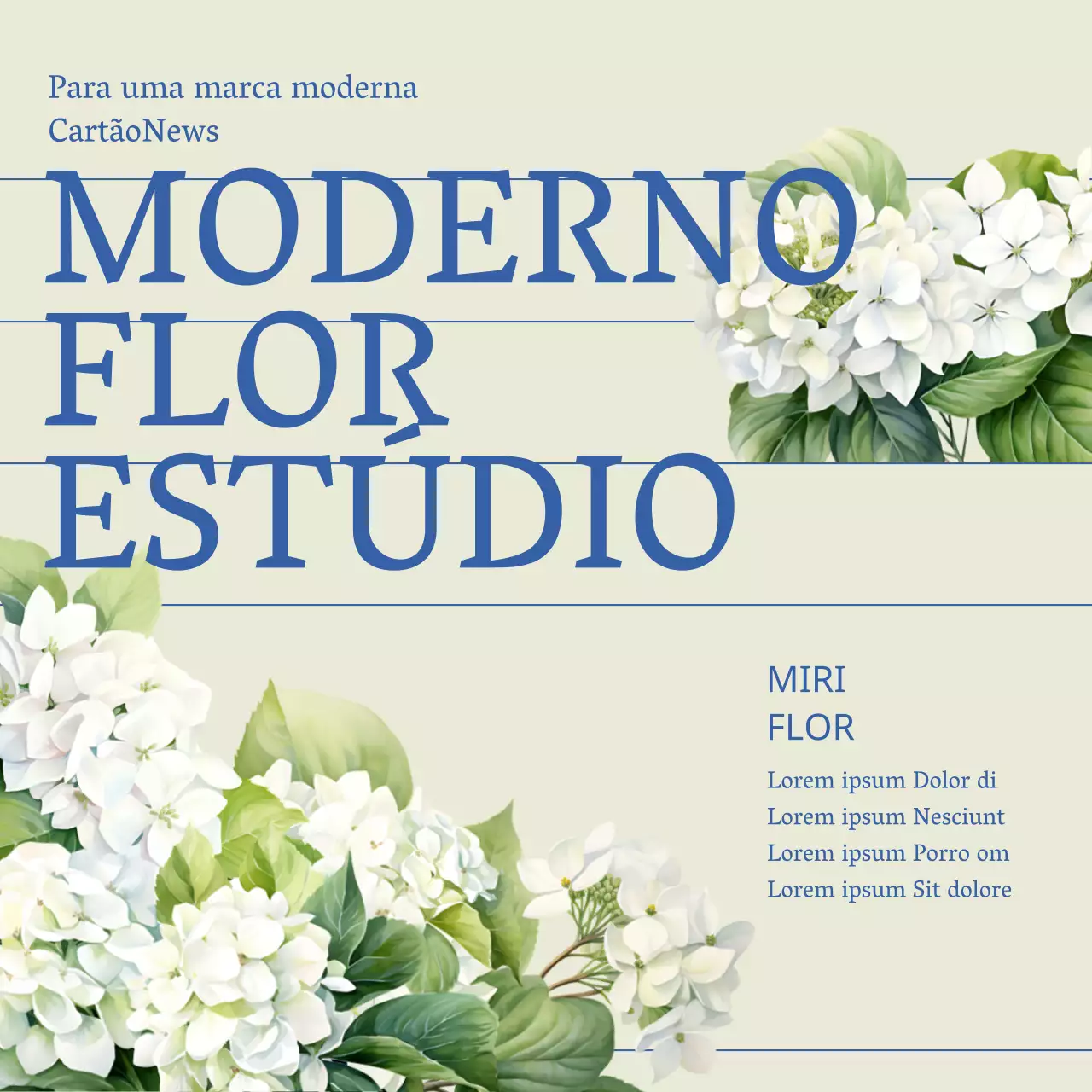 Uma introdução ao estúdio de flores verde-limão e luxuoso