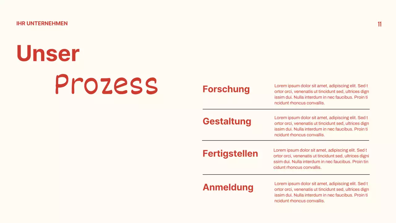 Rot und Beige Minimal Business Profil Präsentation