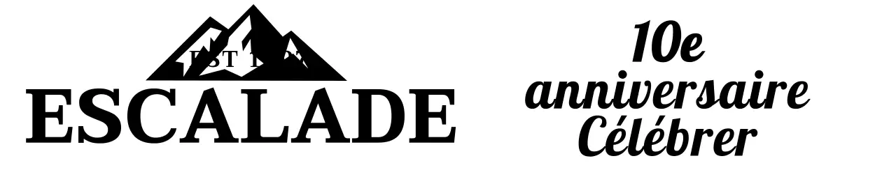 Club d'escalade d'inspiration vintage avec des illustrations de montagnes et des polices à empattement