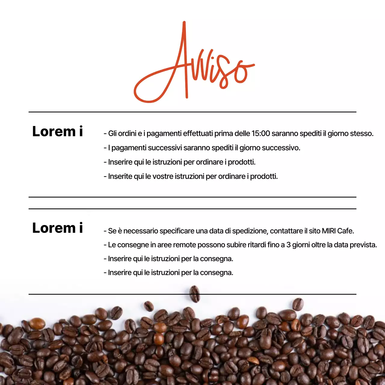 Marchio di una caffetteria moderna in bianco e arancione