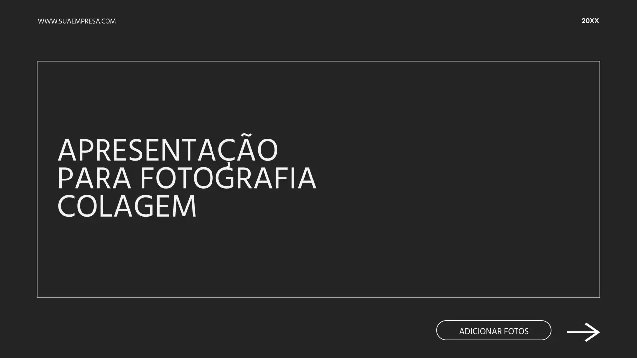 Anúncio de colagem de fotografias moderno a preto e branco