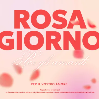 Promuovete una sognante Giornata delle Rose in rosso e rosa