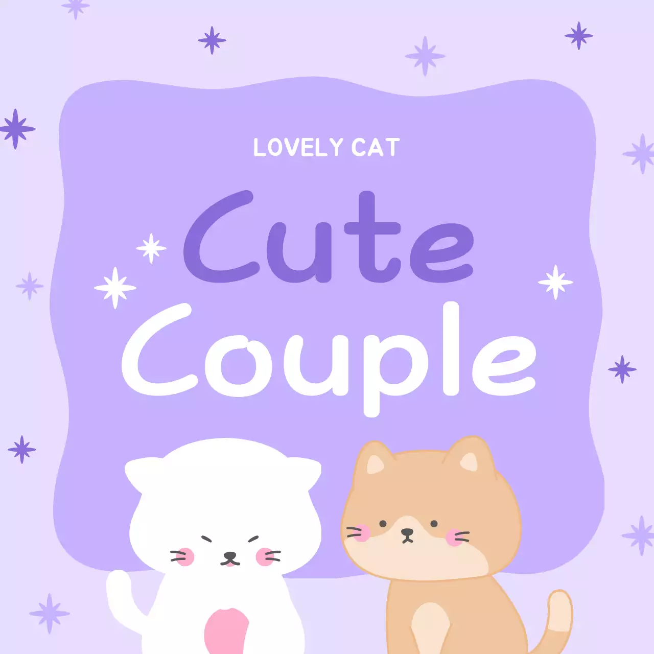 Pink Cute Cat Invitation Instagram Carousel