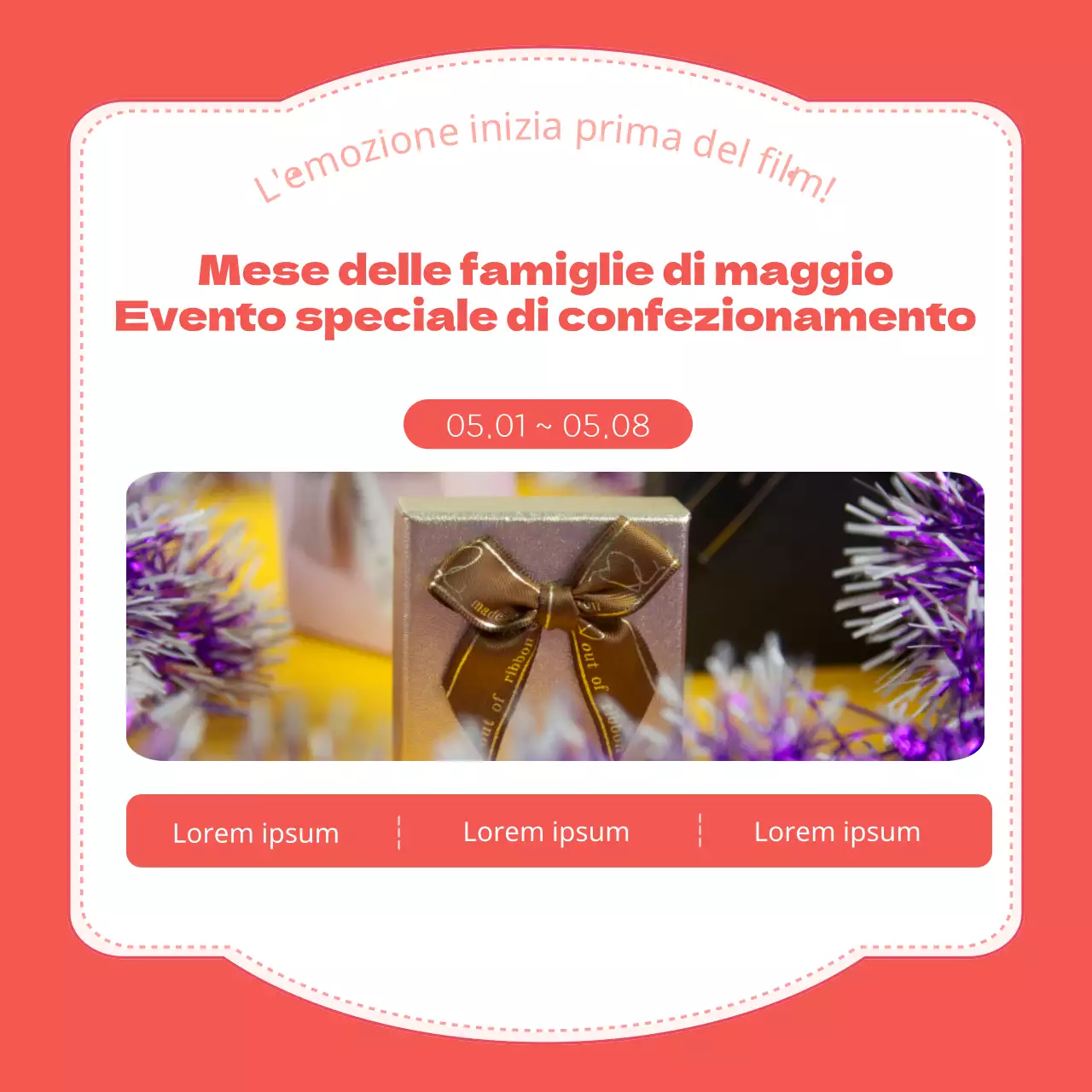 Promuovere simpatici regali per la festa della mamma in rosso e rosa