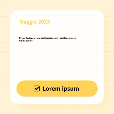 Avviso di dichiarazione dei redditi globale semplice giallo