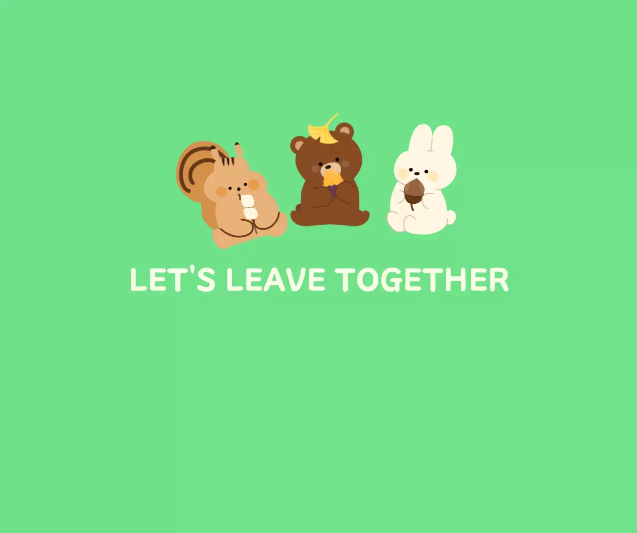 かわいい動物イラストのキャンプ同好会記念