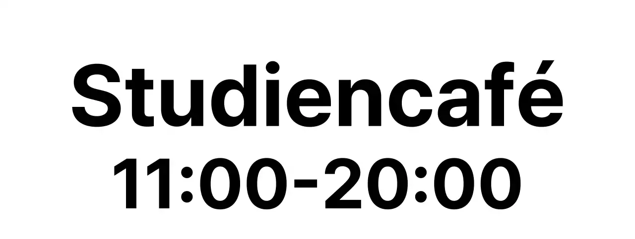 Studiencafé-Leseraum-Logo in einer runden Schriftart