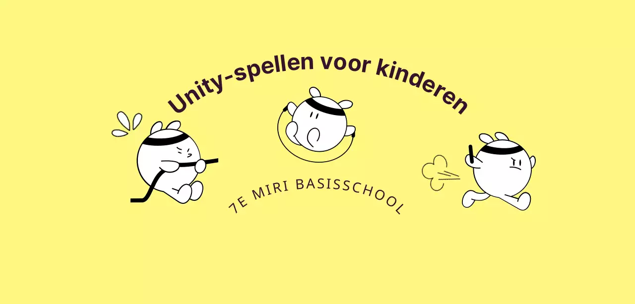 Een eenvoudige sportwedstrijd voor kinderen met schattige personages
